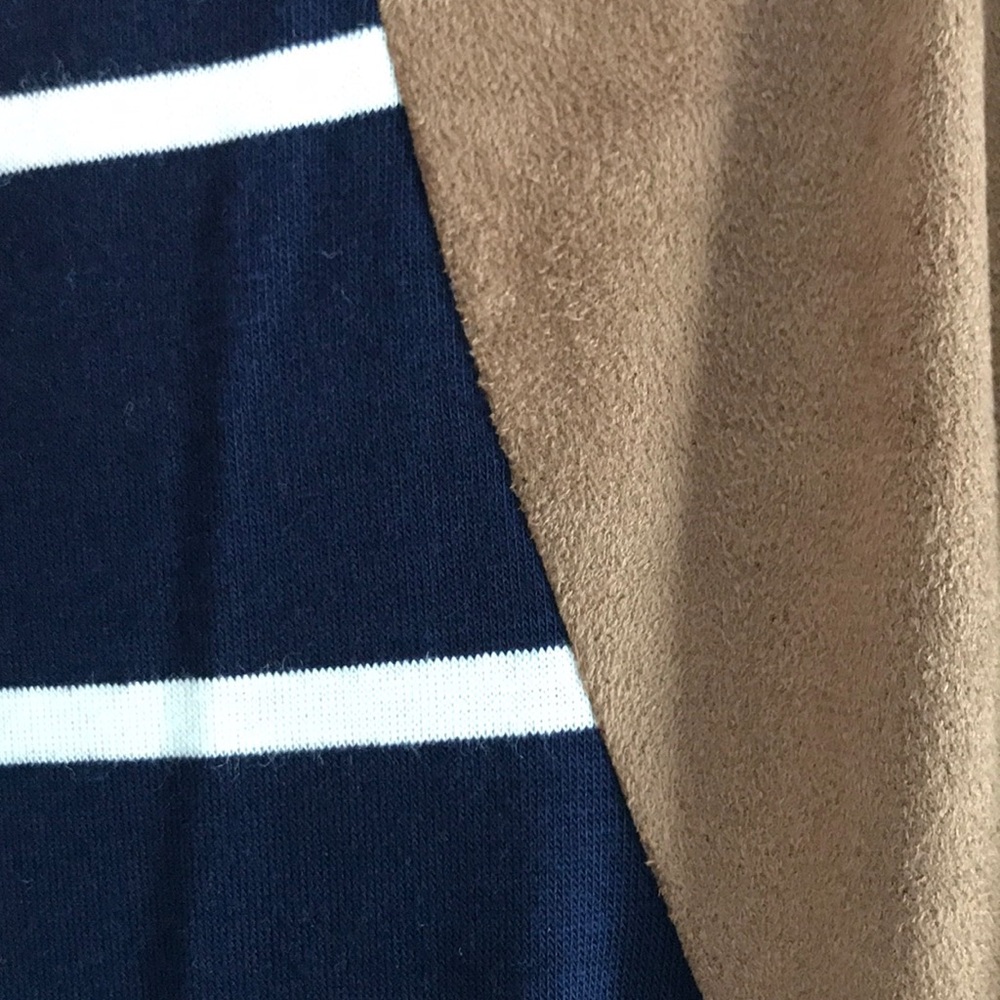 Mint Julep boutique striped dress w/ suede patches - Picture 6 of 7